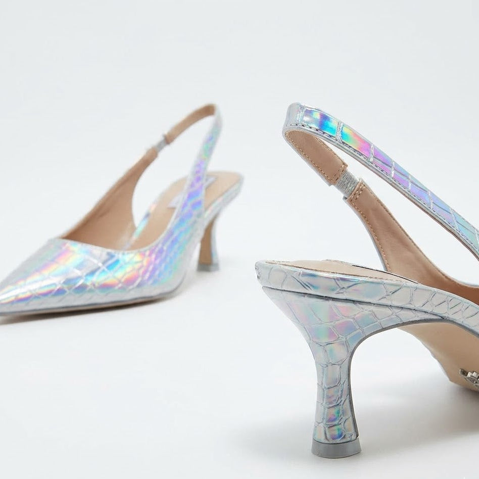 Steve Madden slingback pumps pointed toe and kitten heel