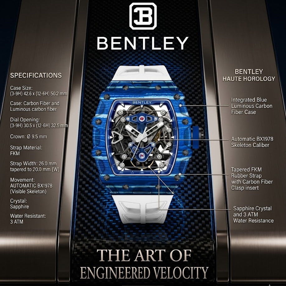 Bentley The Vibrance automatic men's watch, model BL-71-66, Limited Piece.