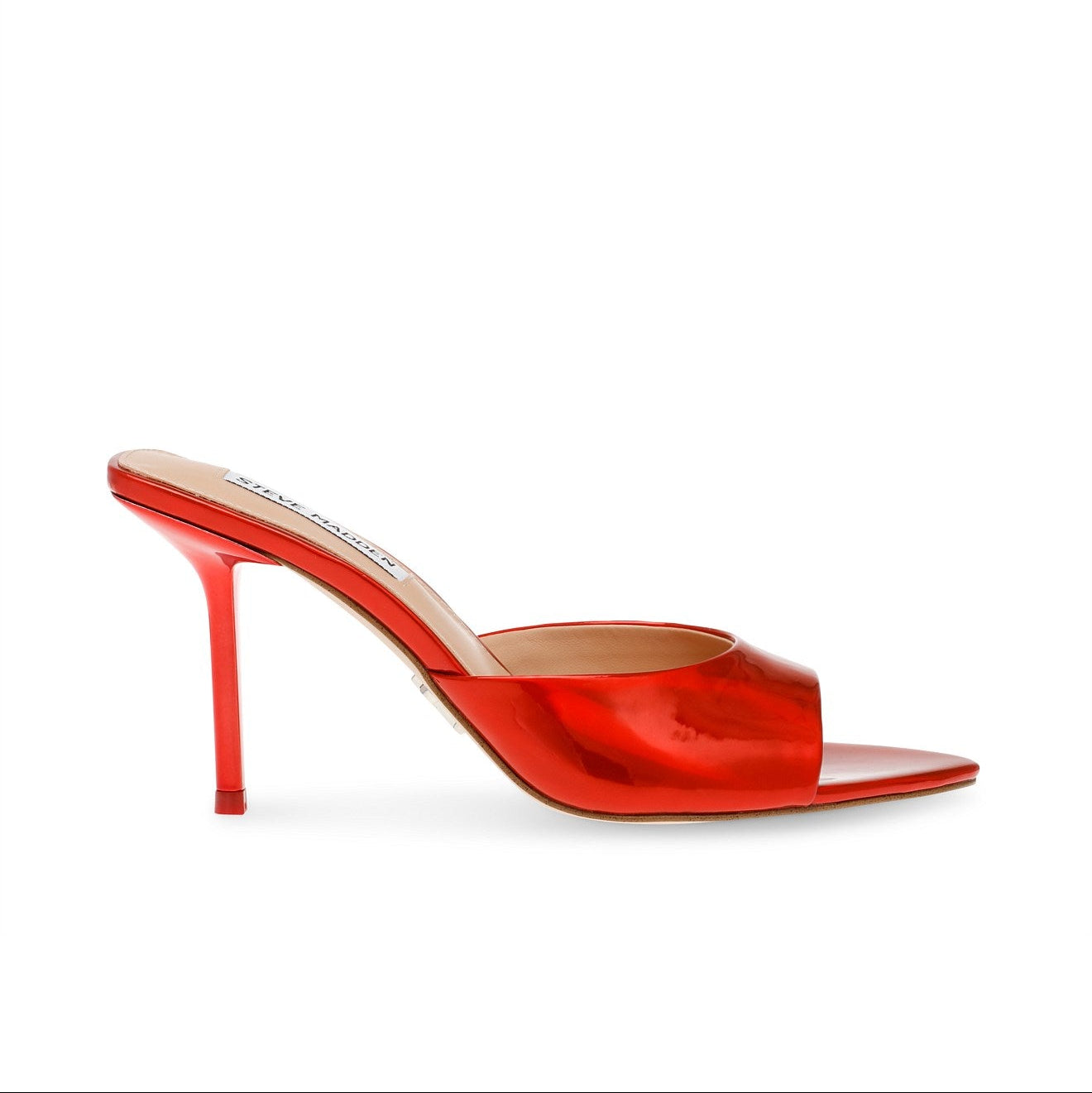 Steve Madden Foresee red patent stiletto mule sandals