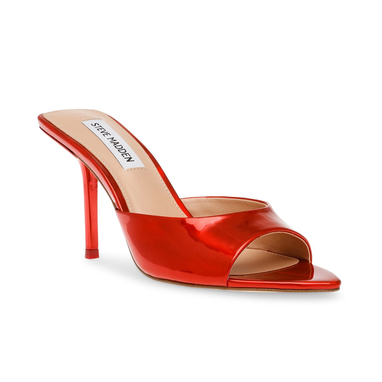 Steve Madden Foresee red patent stiletto mule sandals