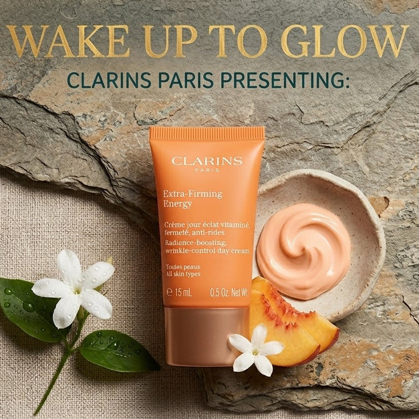 Clarins Extra-Firming Energy radiance-boosting, wrinkle-control day cream 15ml.