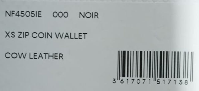 Lacoste zipped wallet with a matching tonal crocodile black, textured leather