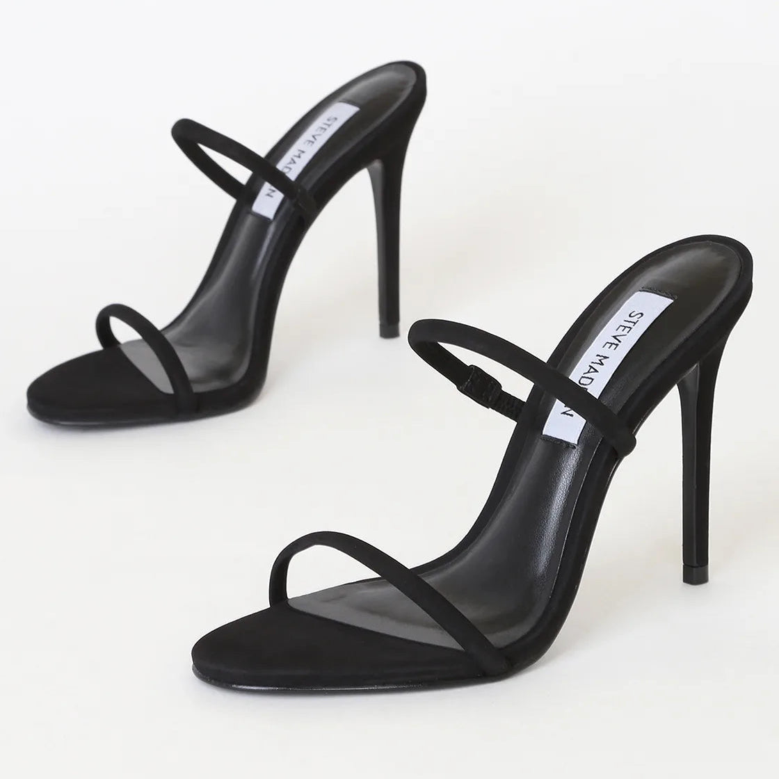 Steve Madden Mina strappy high-heeled Black & Silver