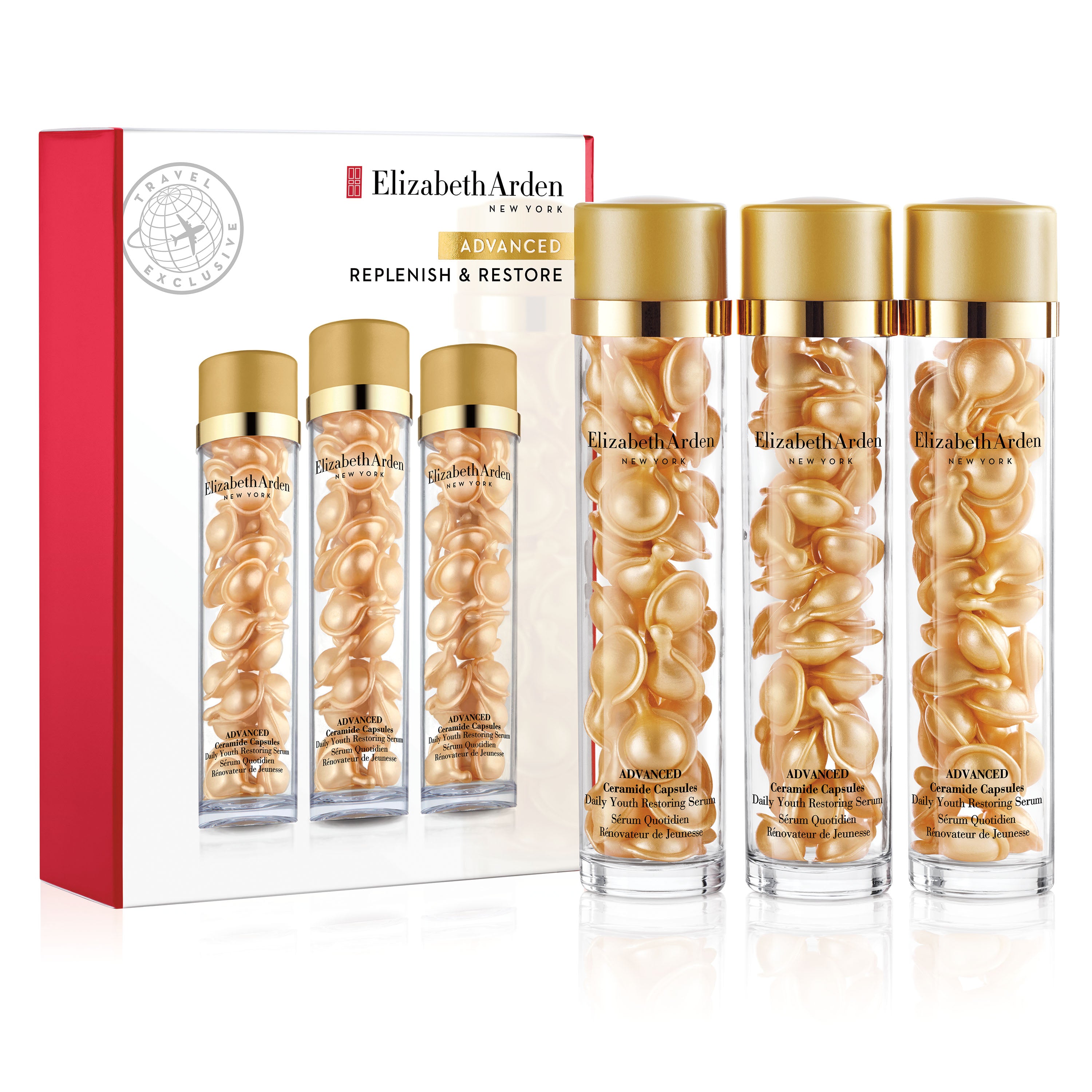Elizabeth Arden Advanced Ceramide Capsules Daily Youth Restoring Serum Trio Set (90 Capsules)