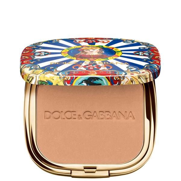 Dolce & Gabbana Solar Glow Ultra-Light Bronzing Powder in a gold compact 2g-007 OZ NET WT. (30 SUNRISE)
