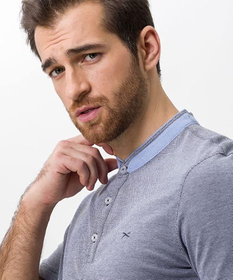 BRAX Style Pollux Two Tone- Polo with sporty two-tone look with stand-up collar Polo Shirt Man