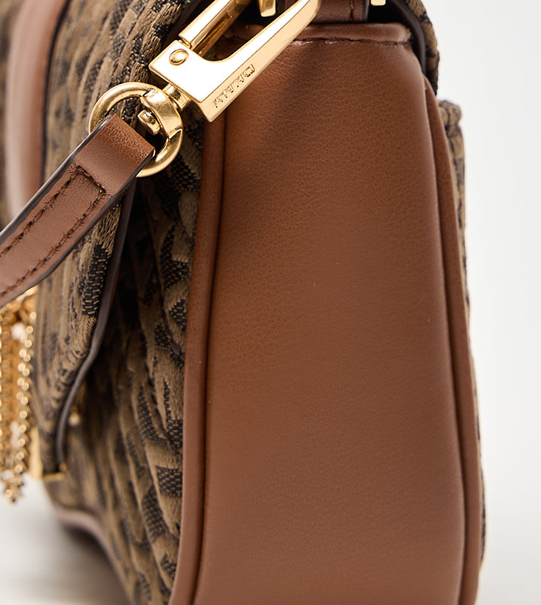 DKNY Lulu Small Flap Crossbody bag in Chino