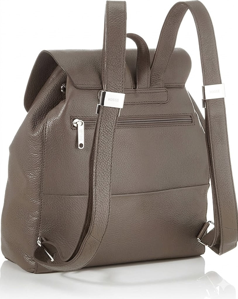 Picard beige leather drawstring backpack.