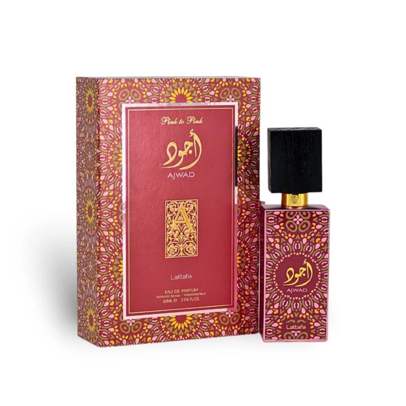 Lattafa Ajwad Pink to Pink Eau de Parfum, a unisex fragrance 60ml (2.04 fl oz)