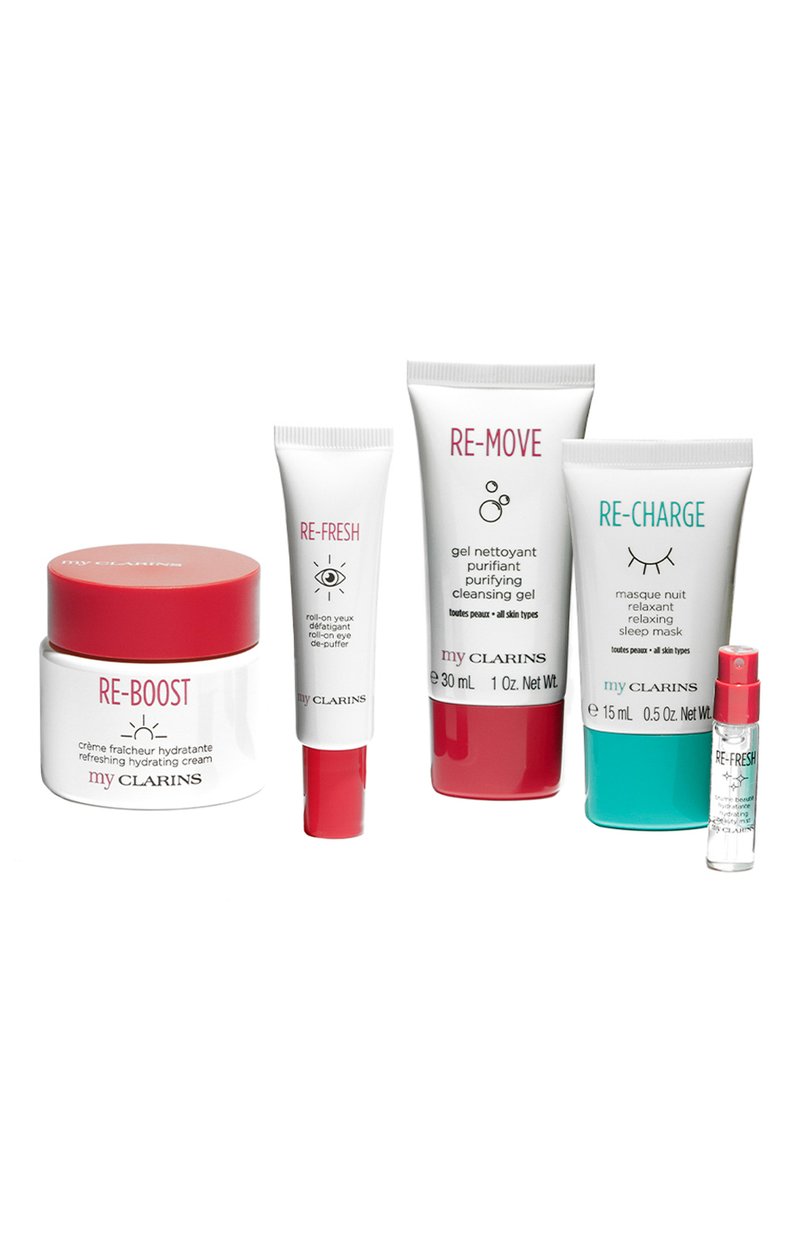 Clarins My Clarins Collection Essentials Gift Set featuring skincare products