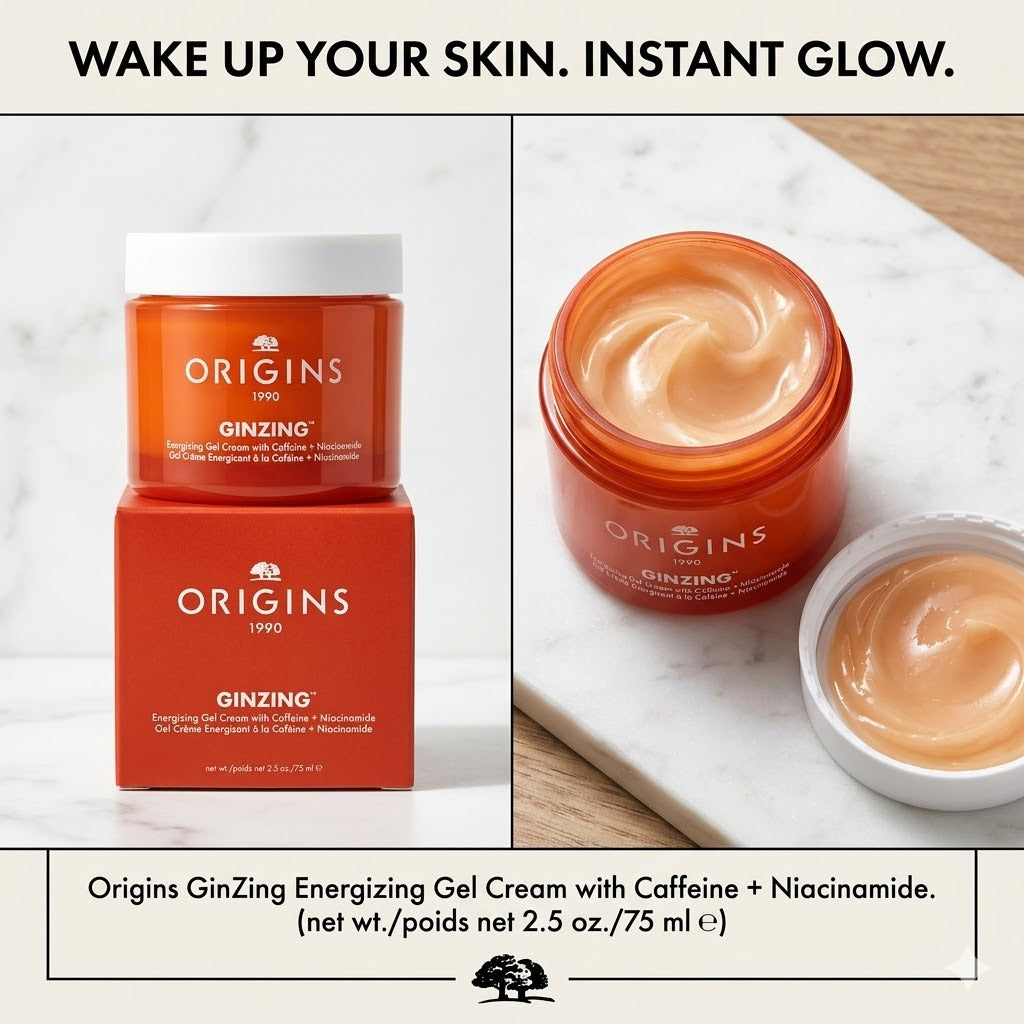 Origins GinZing Energizing Gel Cream with Caffeine + Niacinamide 75ml.