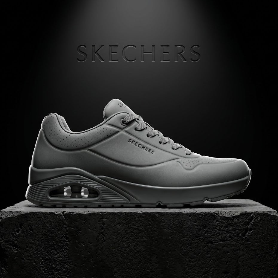 Skechers Street Uno Stand On Air sneakers in light gray
