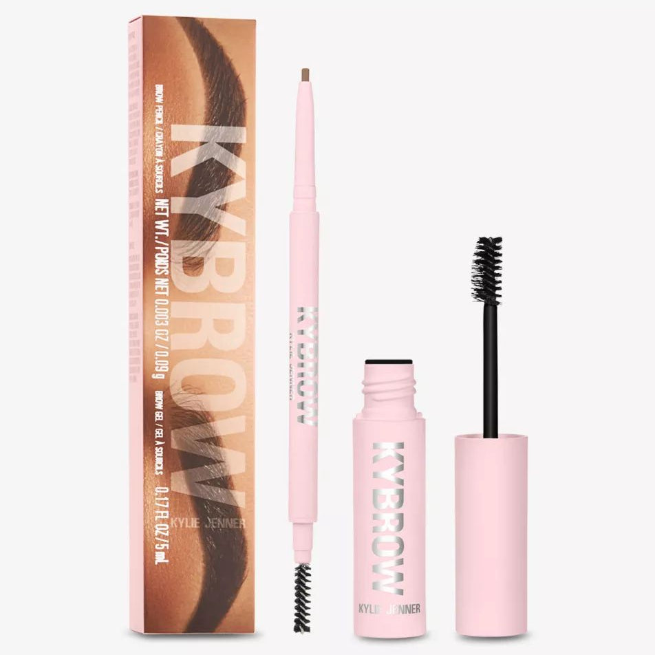 Kylie Jenner Cosmetics Kybrow Eyebrow Kit featuring a pencil and gel. (002 AUBURBN)