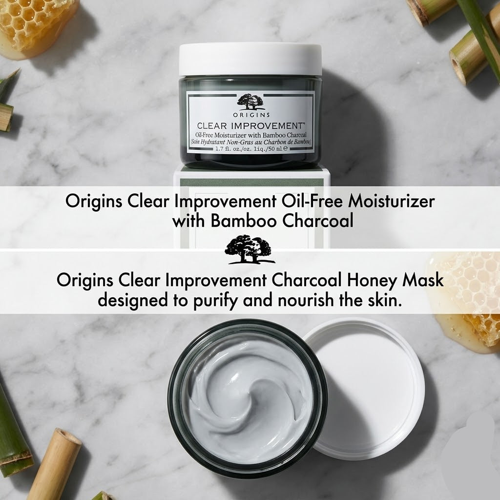 Origins Clear Improvement Oil-Free Moisturizer with Bamboo Charcoal 50ml.