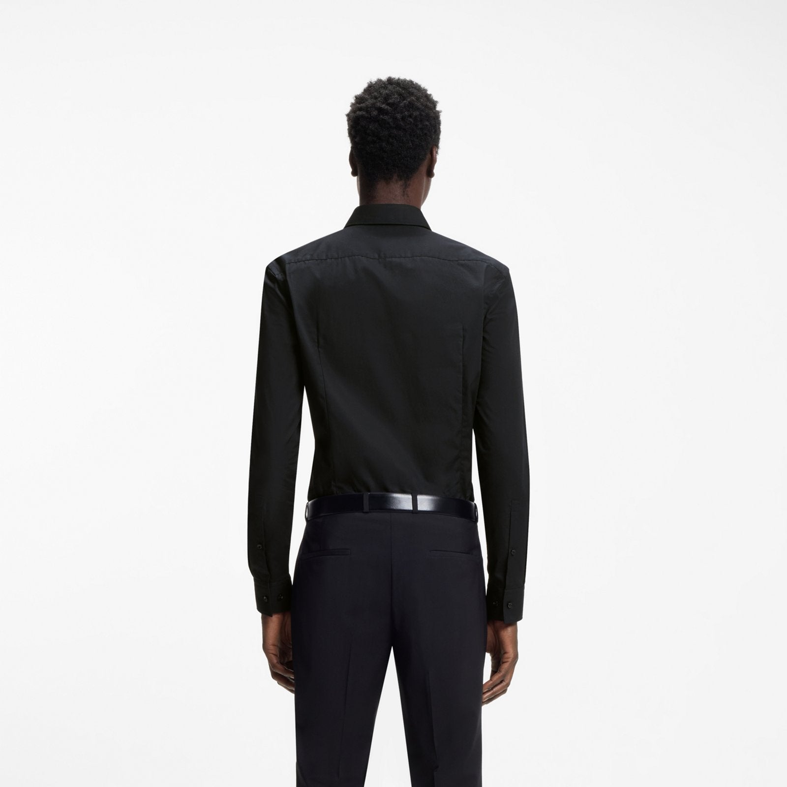 HUGO Slim-fit shirt in easy-iron cotton poplin