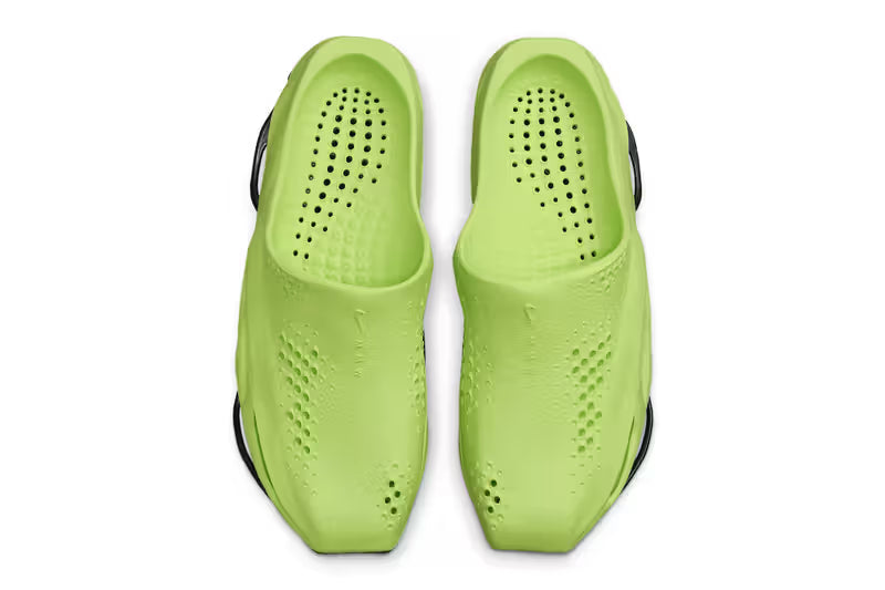 Nike MMW 005 Slides in a Volt and Black colorway.
