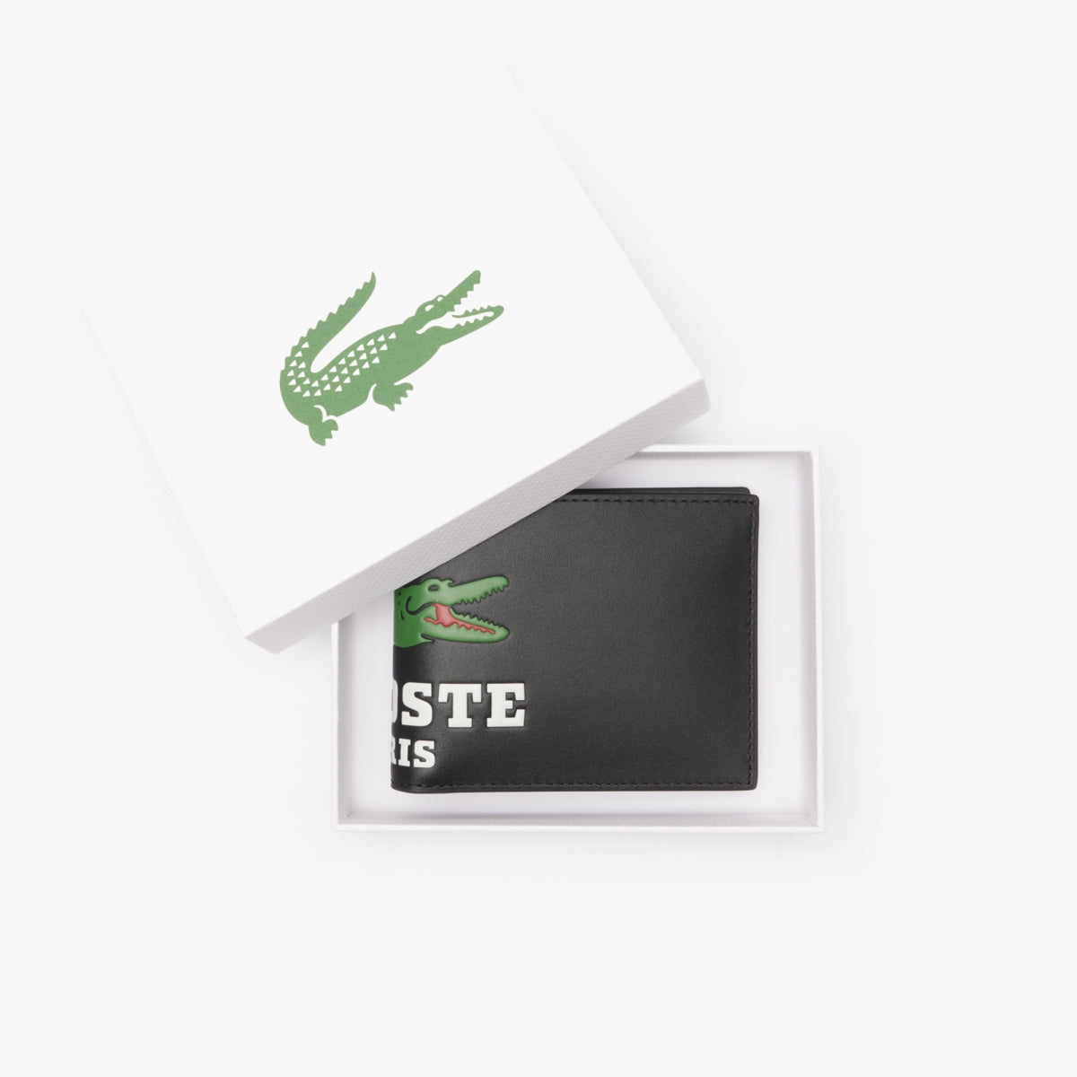 Lacoste Money Pieces Small Leather Goods Wallet For Men, Lacoste Paris Noir
