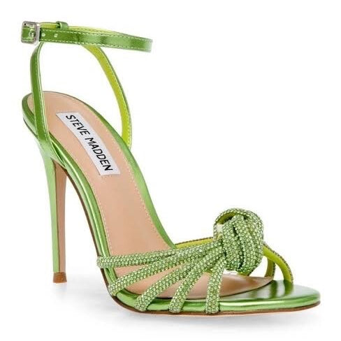 Steve Madden BEDAZZLE sandals with rhinestones.