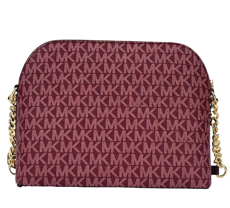 Michael Kors Jet Set Travel Medium Logo Dome Crossbody Bag.