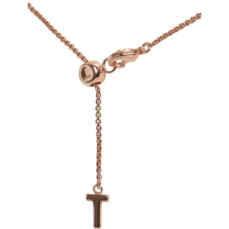 Ted Baker bar pendant necklace rose gold-toned chain