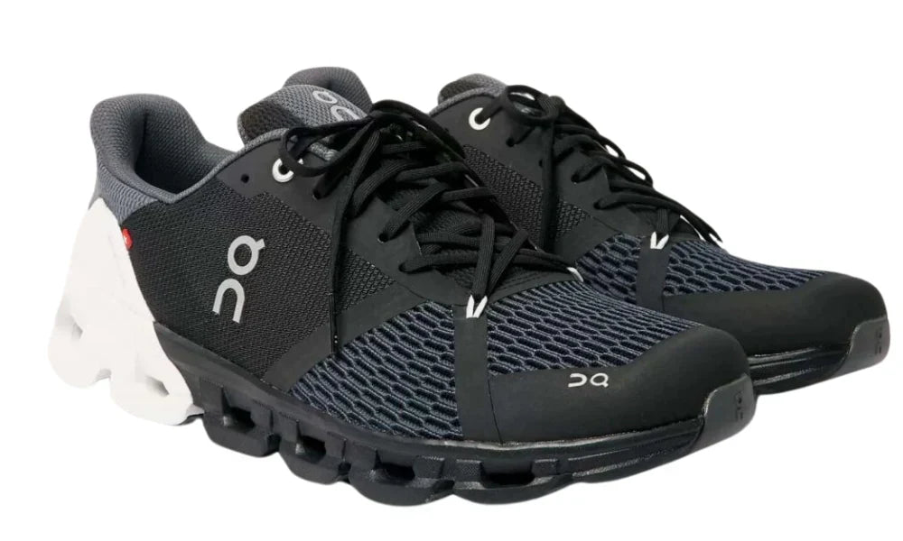 On Cloud Cloudflyer men's running shoes black and white
