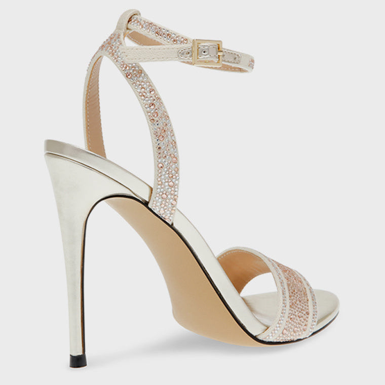 Steve Madden Knockout embellished heeled sandals in gold