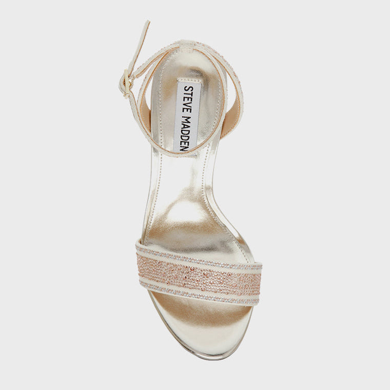 Steve Madden Knockout embellished heeled sandals in gold