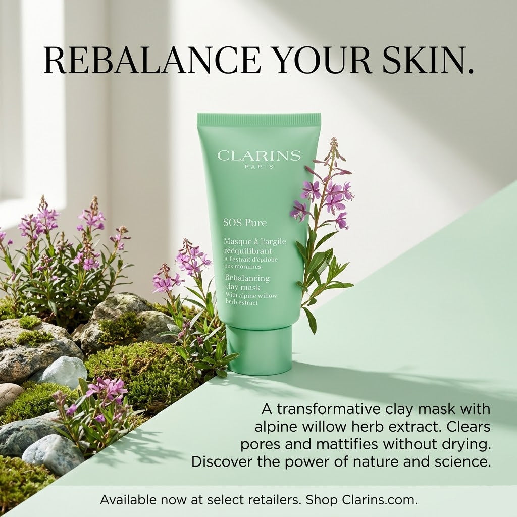 Clarins SOS Pure Rebalancing Clay Mask in a 15 ml