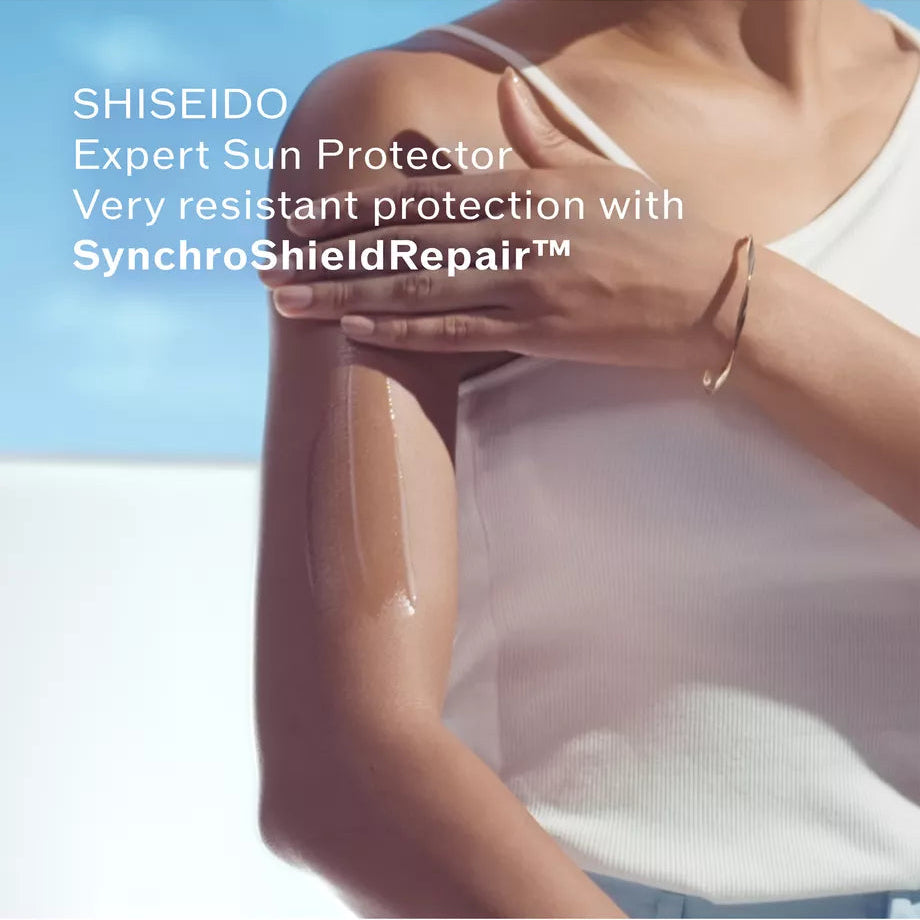 Shiseido Expert Sun Protector Lotion SPF50+ with 300mL volume.