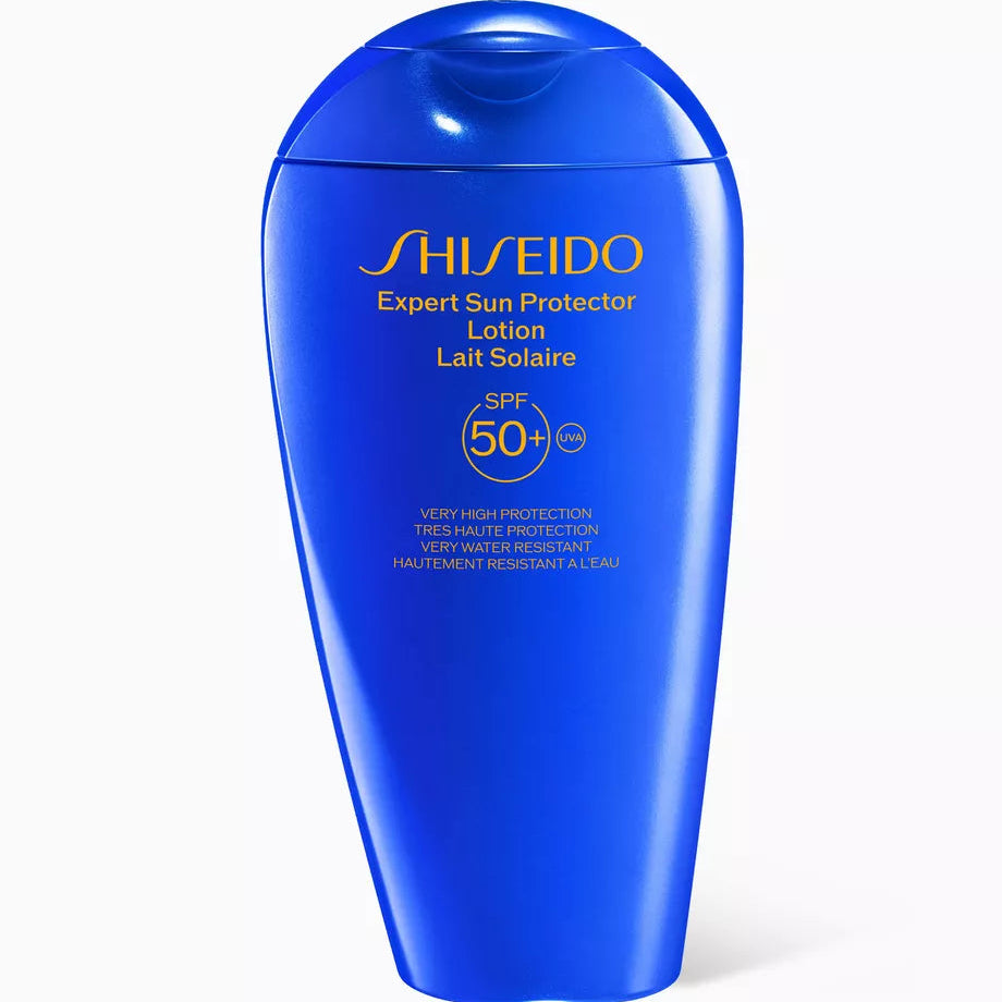 Shiseido Expert Sun Protector Lotion SPF50+ with 300mL volume.