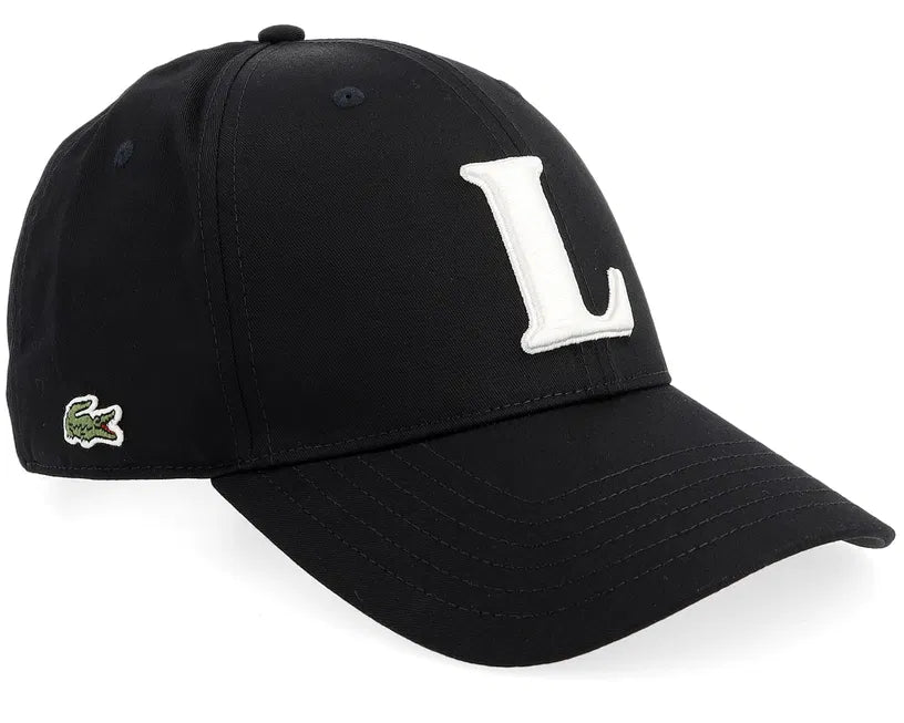 Lacoste 3D Embroidered Cap Unisex Woven Black Adjustable