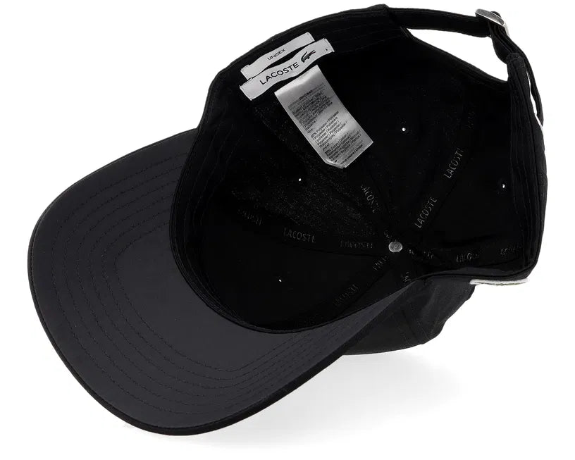 Lacoste 3D Embroidered Cap Unisex Woven Black Adjustable