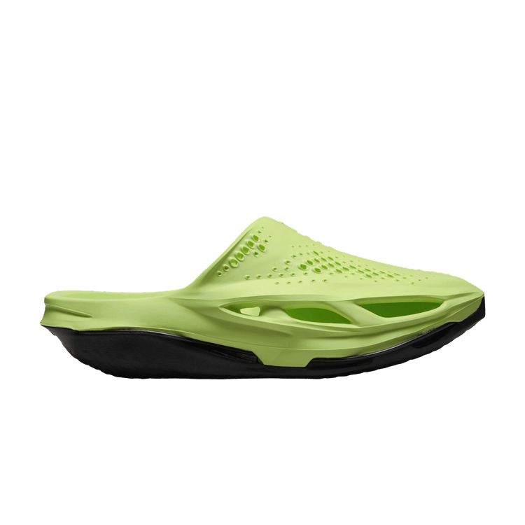Nike MMW 005 Slides in a Volt and Black colorway.