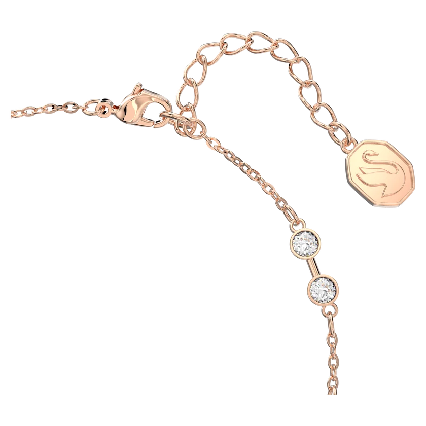 Swarovski Remix Collection strand Round cut, White, Rose gold-tone plated