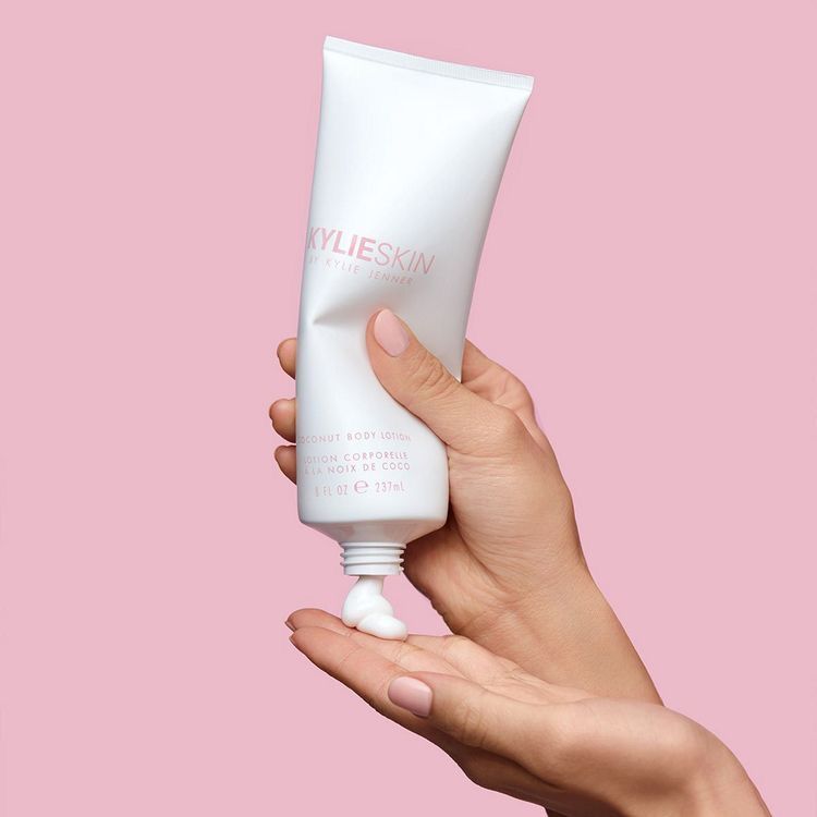 Kylie Skin Coconut Body Lotion with a 237ml capacity.