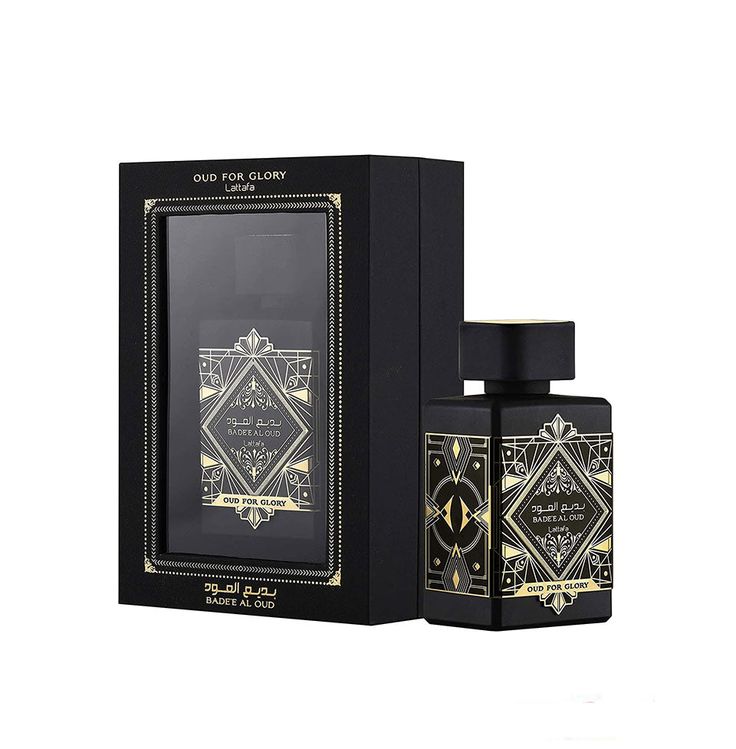 Lattafa Bade'e Al Oud - Oud for Glory Eau de Parfum 100ml bottle.