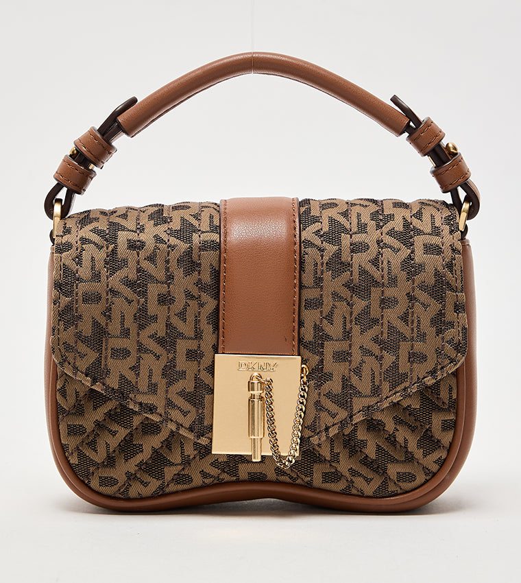 DKNY Lulu Small Flap Crossbody bag in Chino