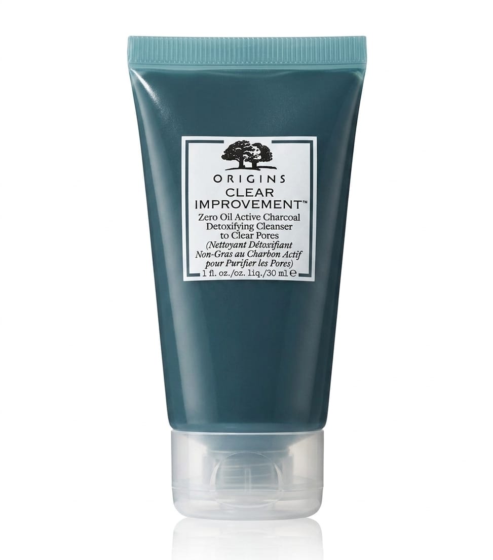 Origins Clear Improvement™ Zero Oil Active Charcoal Detoxifying Cleanser. 30ml & 150ml