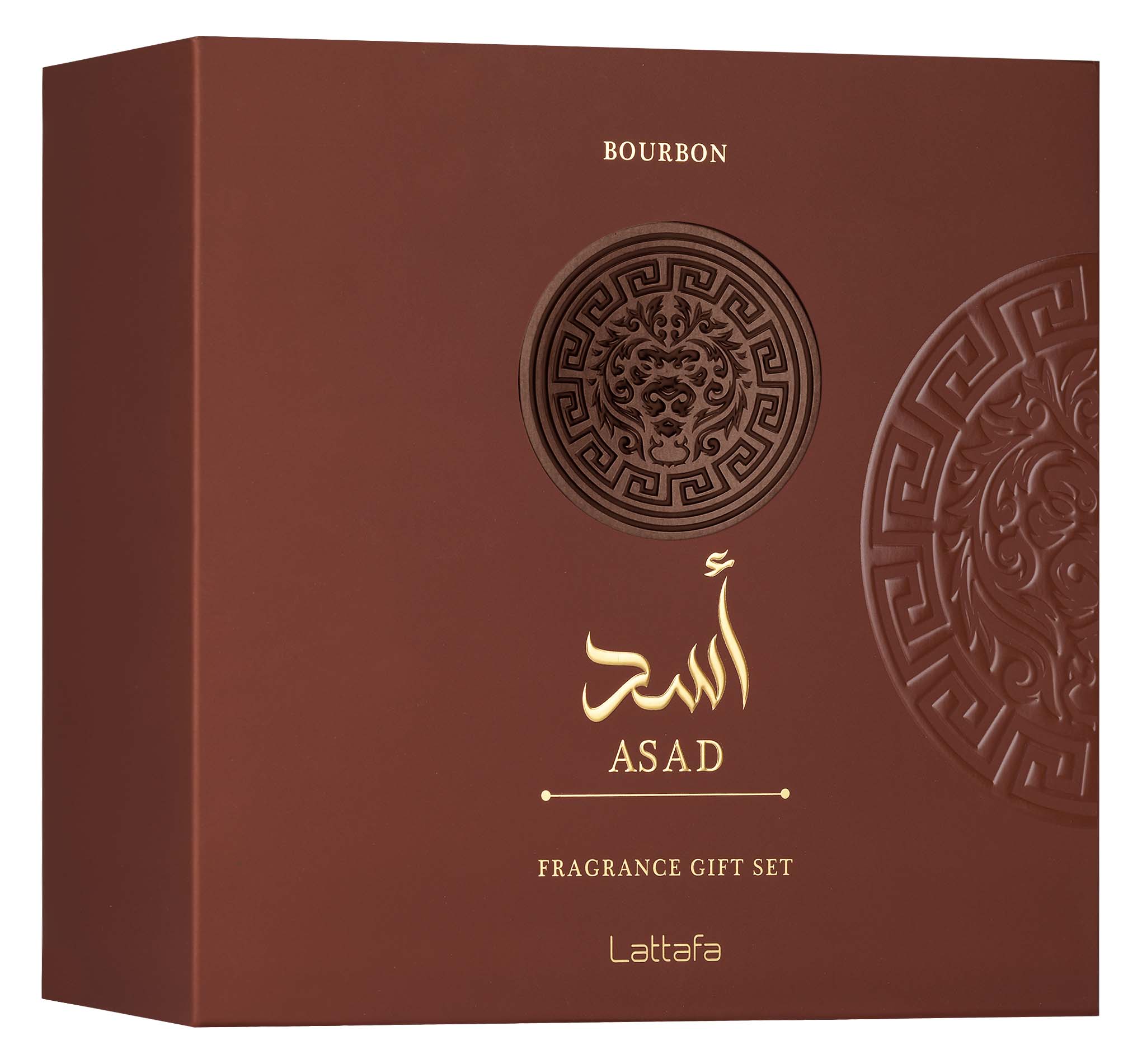 Lattafa Gift Set – Asad Bourbon 100Ml – 12ml – Shower Gel