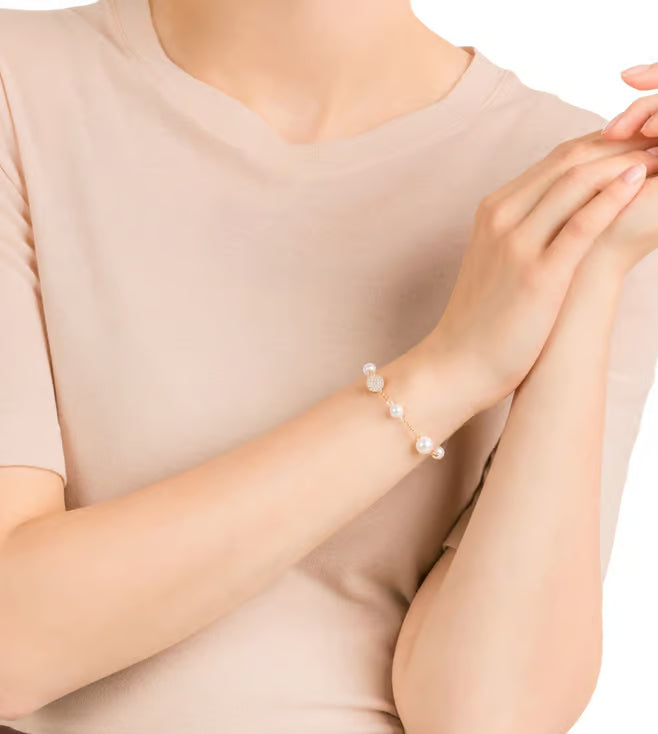 SWAROVSKI White Remix Pearl Strand Bracelet