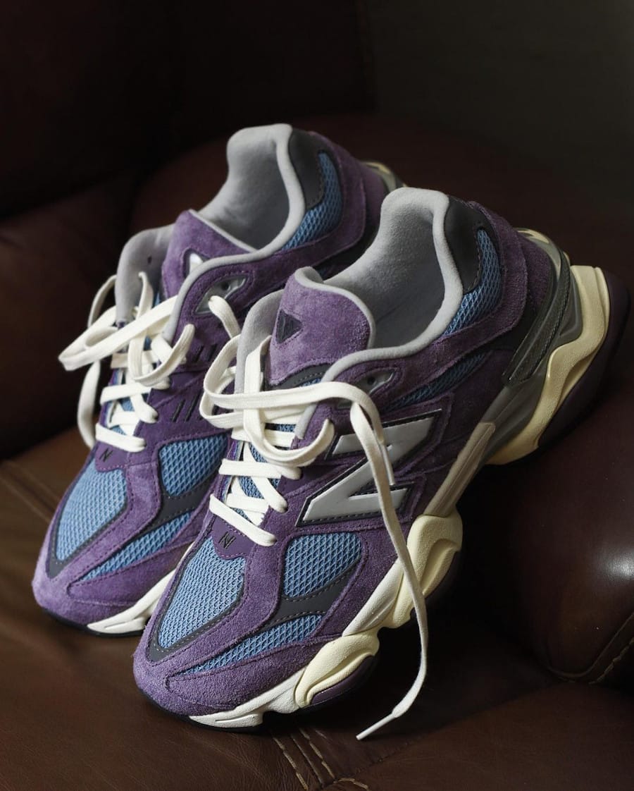New Balance 9060 Shadow Purple and blue mesh upper