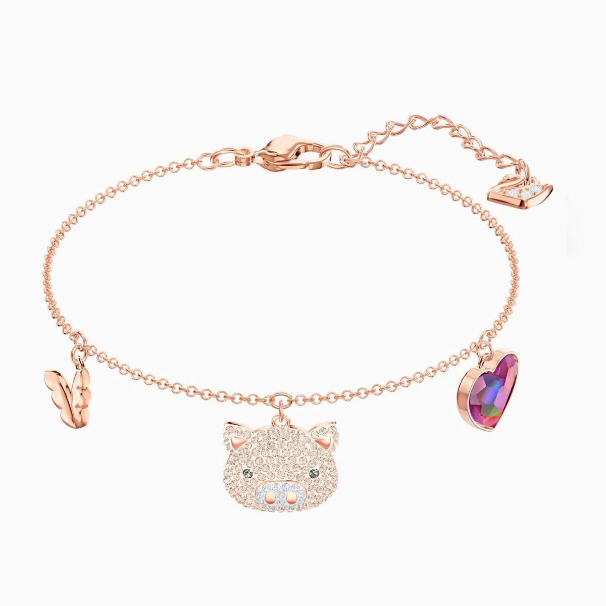 Swarovski Little Pig bracelet rose gold-plated