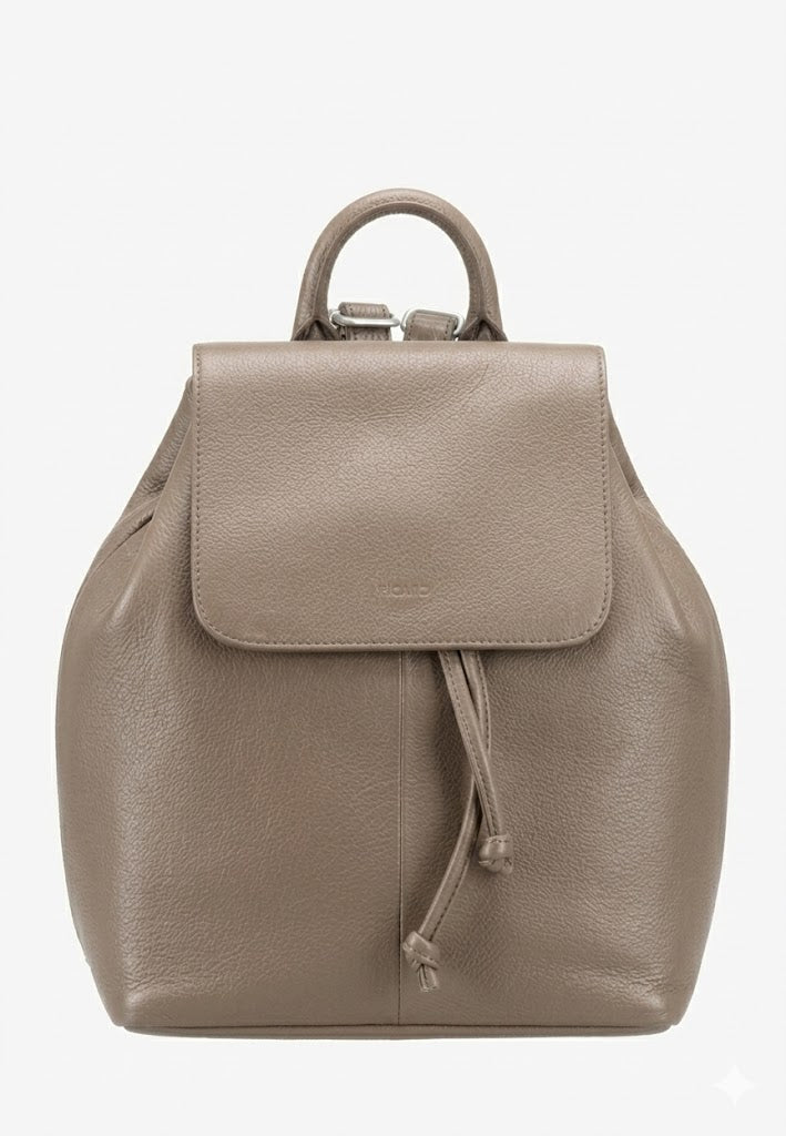 Picard beige leather drawstring backpack.