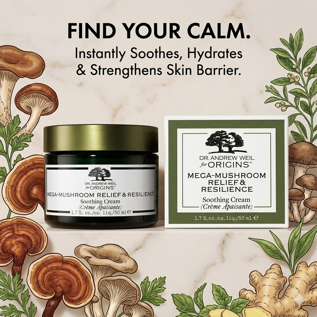 Origins Dr. Andrew Weil for Origins™ Mega-Mushroom Relief & Resilience Soothing Cream 50ml.