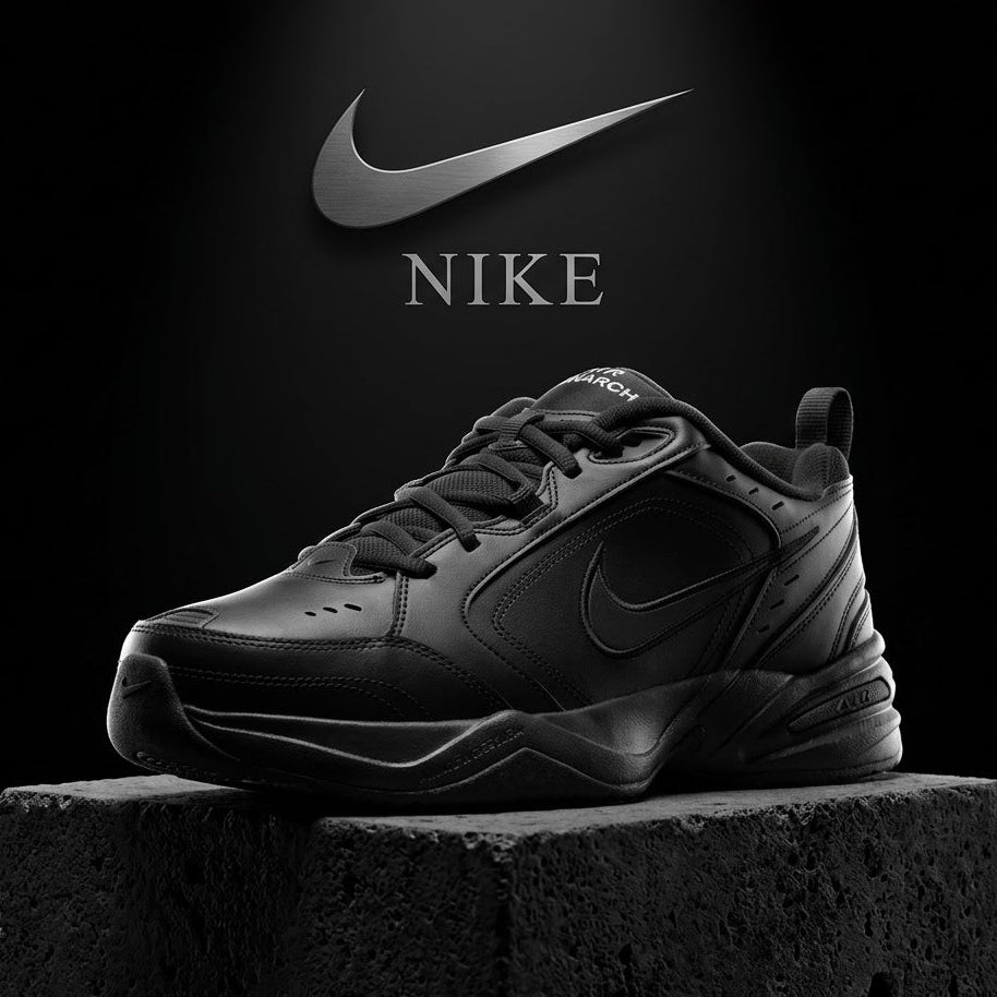 Nike Air Monarch IV training shoes Full Black for men