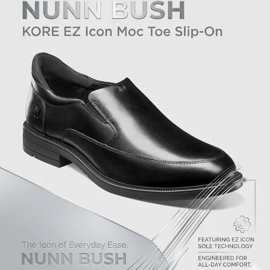 NUNN BUSH  KORE EZ Icon  Moc Toe Slip On