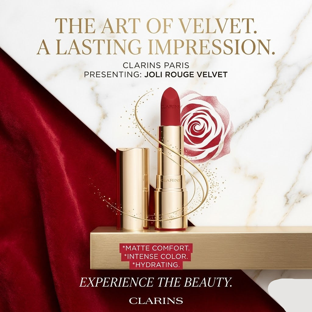 Clarins Joli Rouge Velvet lipstick, (5 color).