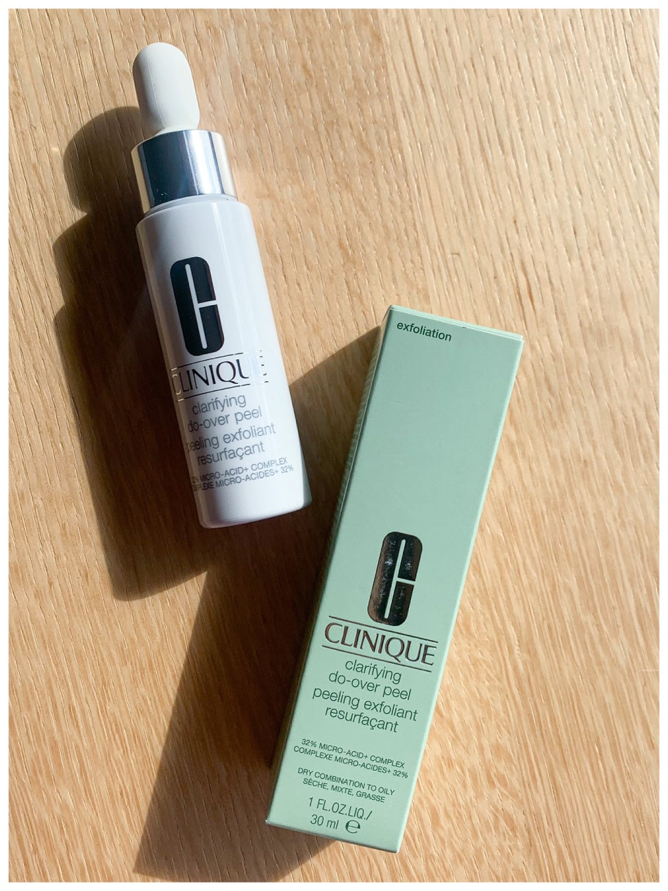 Clinique Clarifying Do-Over Peel, a leave-on facial exfoliant.