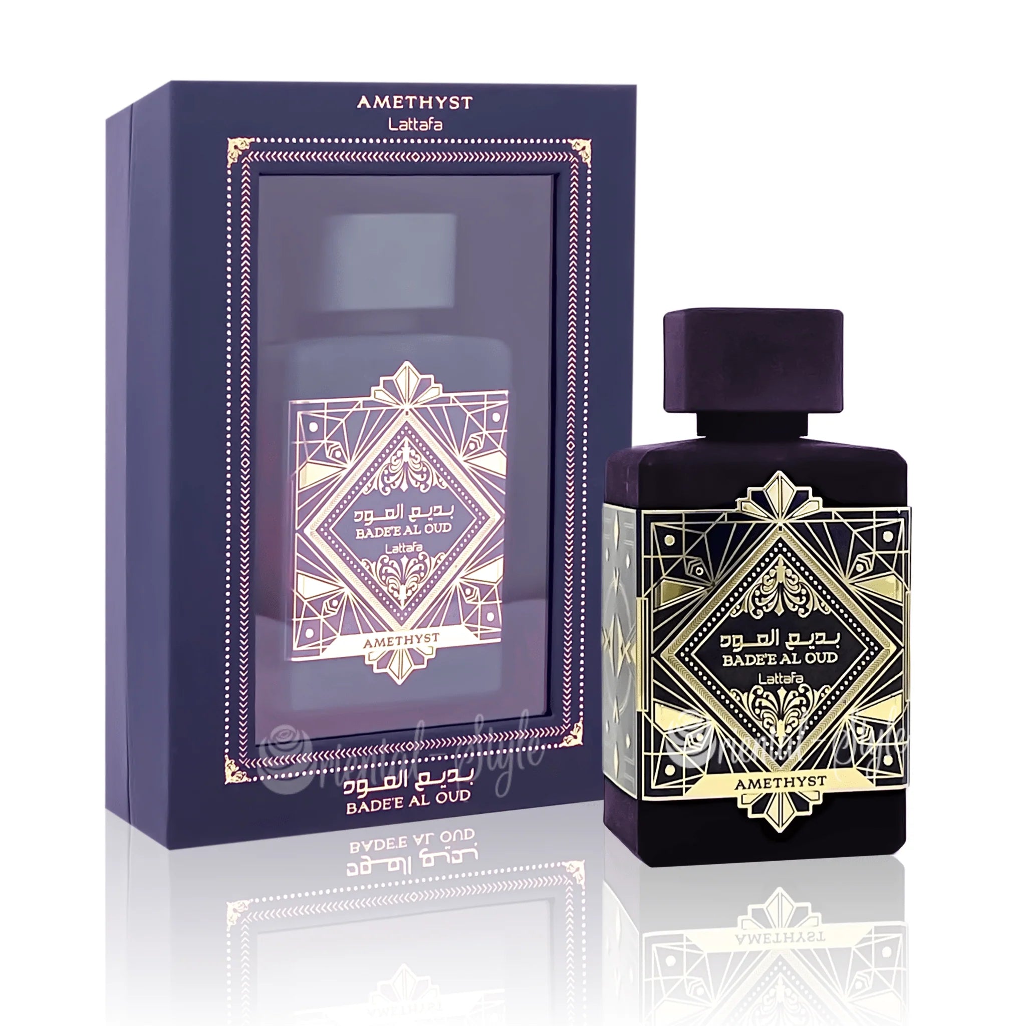 Lattafa Badee Al Oud Amethyst Eau de Parfum, a unisex fragrance 100ml.