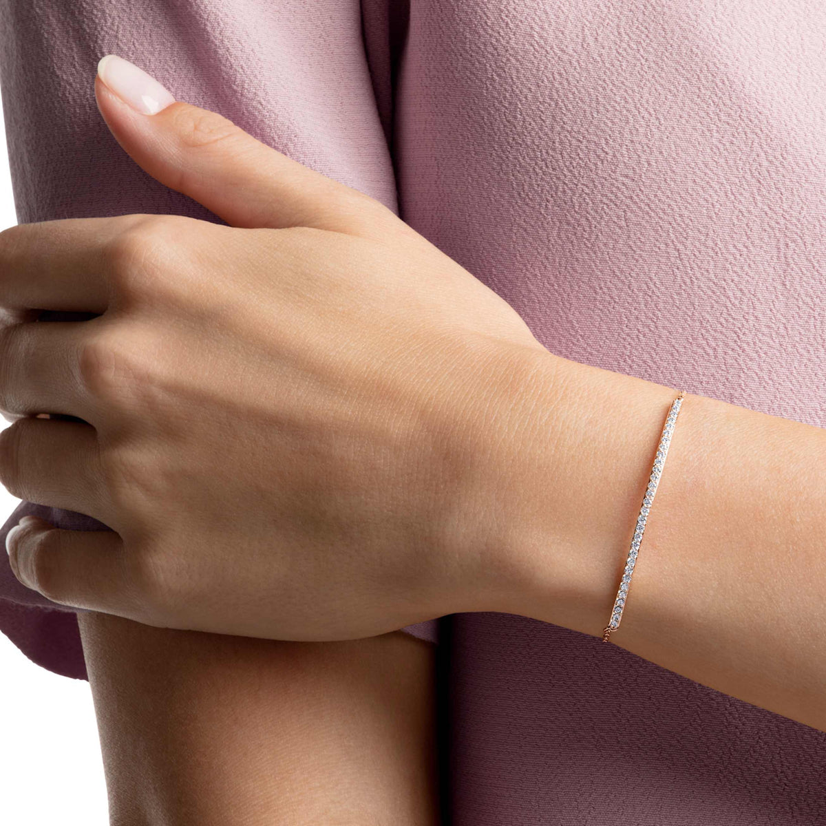 Swarovski Only bracelet in a rose gold-tone plating